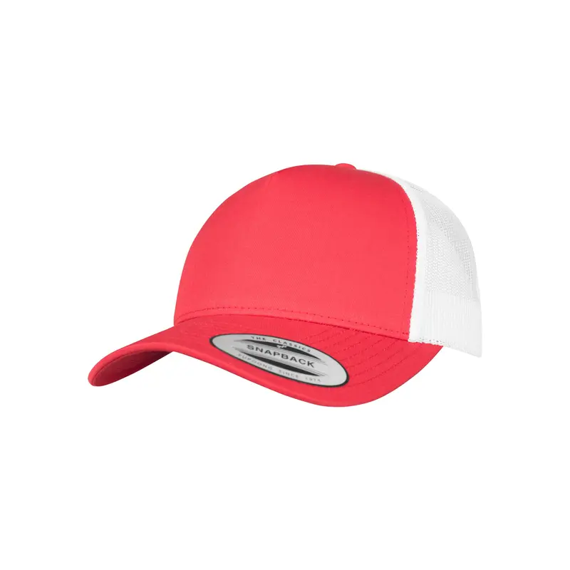5-Panel Retro Trucker 2-Tone Cap - Red/White