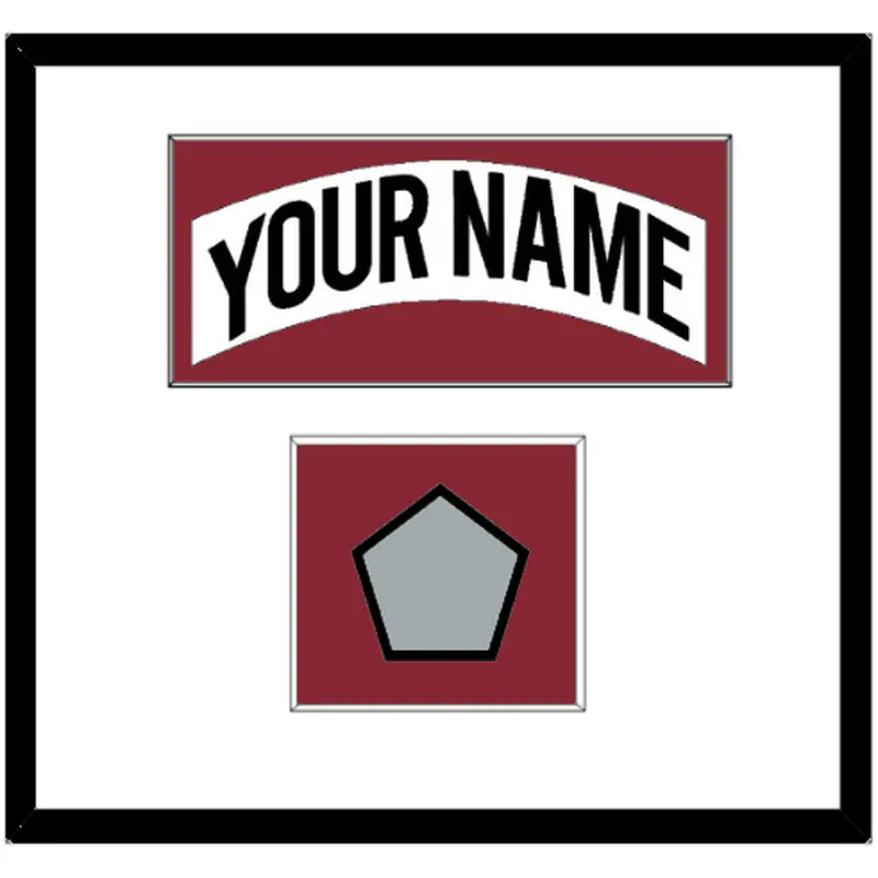 Colorado Nameplate & Stanley Cup Finals Patch - Home White (1995-1996) - Single Mat 1