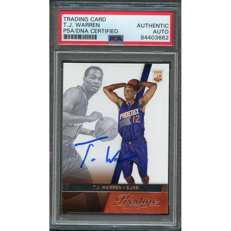 2014-15 Panini Prestige #173 TJ WARREN Signed Rookie Card AUTO PSA Slabbed RC Suns