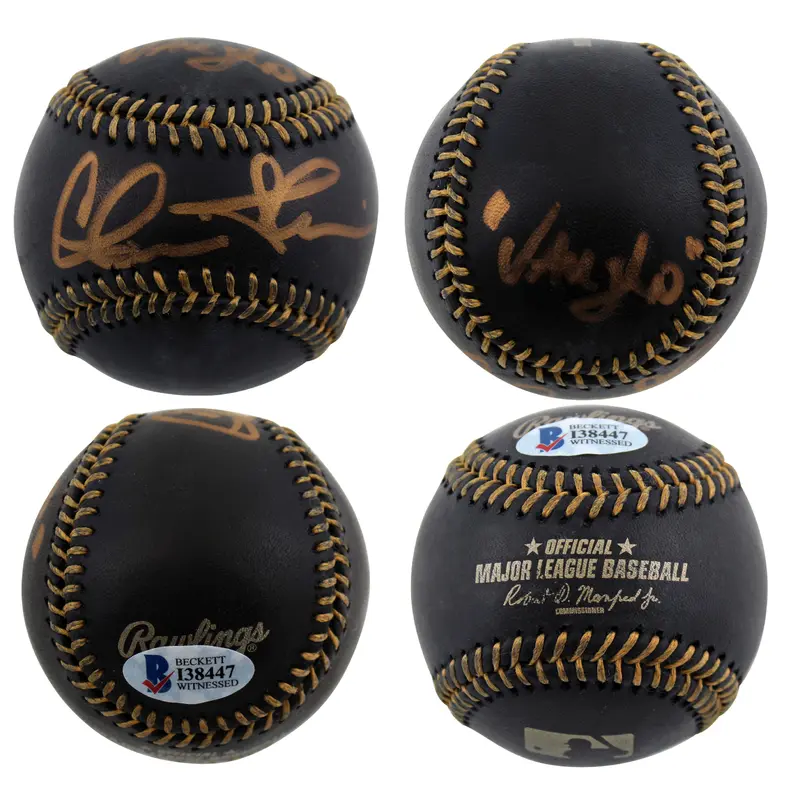 Charlie Sheen Major League "Vaughn" Signed Black Oml Baseball BAS Wit #I38447