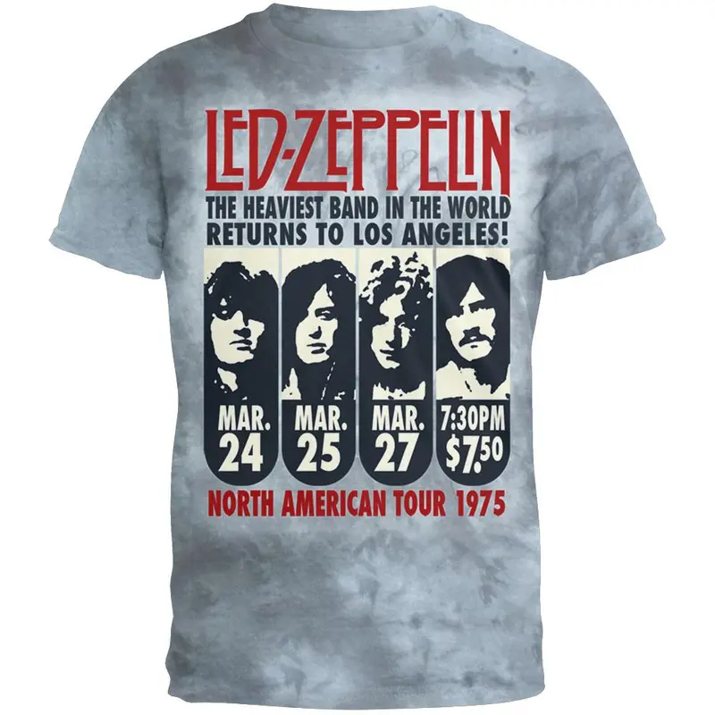 Led Zeppelin - L.A. 1975 Tie Dye T-Shirt