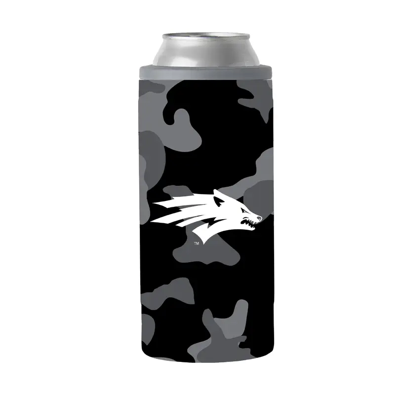 Nevada Black Camo 12oz Slim Can Coolie