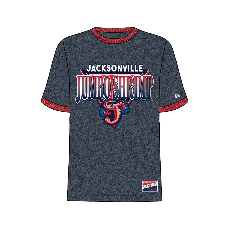 Jacksonville Jumbo Shrimp New Era Vintage Ringer Tee
