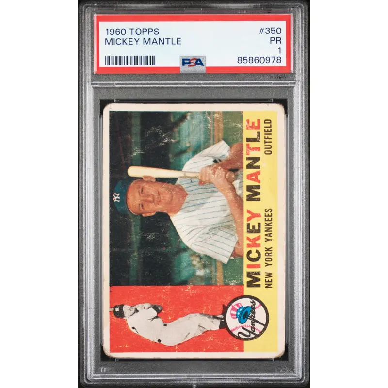 Mickey Mantle 1960 Topps #350 PSA 1 Poor