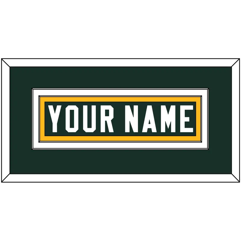 Green Bay Nameplate - Home Green - Double Mat 2
