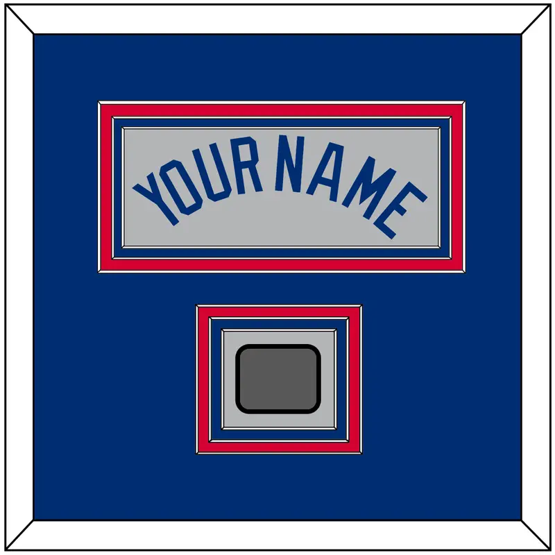 Los Angeles Name & World Series Jersey Patch - Road Gray - Triple Mat 2
