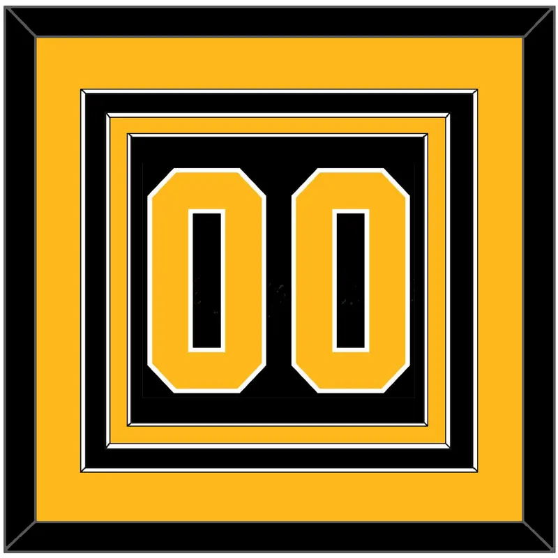 Pittsburgh Number (Back) - Alternate Black - Triple Mat 3