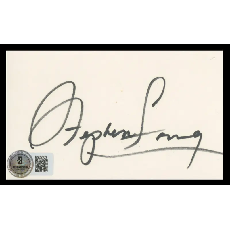 Stephen Lang Avatar Authentic Signed 3x5 Index Card Autographed BAS #BS29353