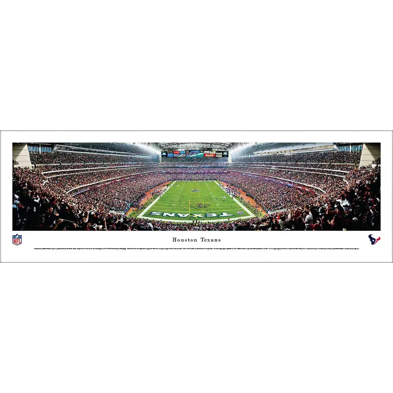 Houston Texans 2013 Playoff Victory Reliant Stadium Panoramic Poster Print - Blakeway