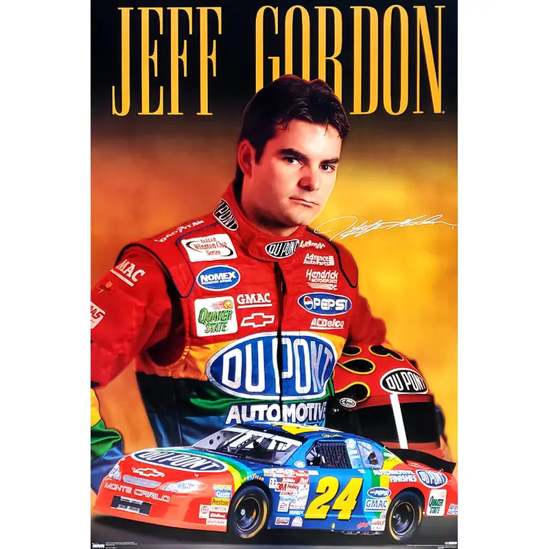 Jeff Gordon "The Man" NASCAR Signature Series Racing Action Poster - Costacos 2000