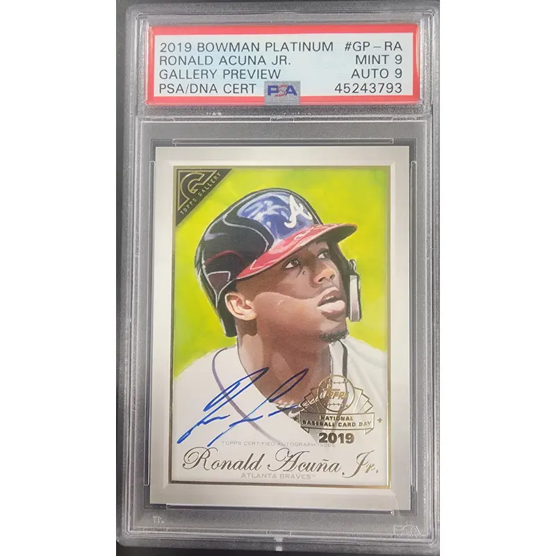 Ronald Acuna Jr. 2019 Bowman Platinum Gallery PSA 9 Auto 9