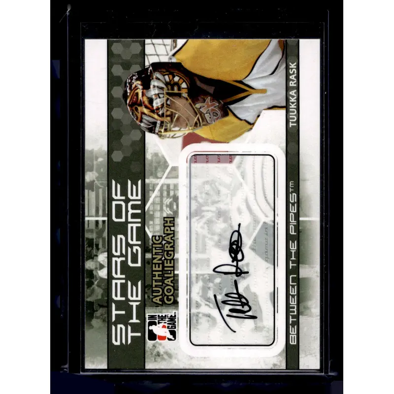 2009-10 In the Game Between the Pipes - GoalieGraphs - Tuukka Rask #A-TR