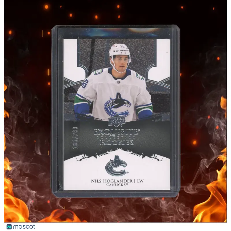 2020-21 UD Exquisite Collection Nils Hoglander Exquisite Rookie 165/299 #R-16