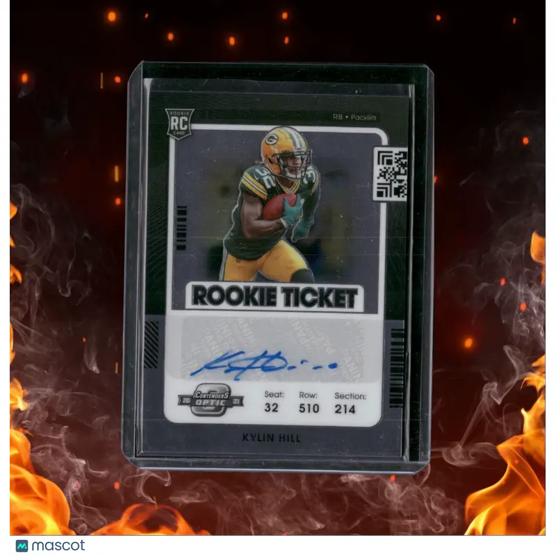 2021 Panini Contenders Optic Kylin Hill Ticket Rookie Auto #195
