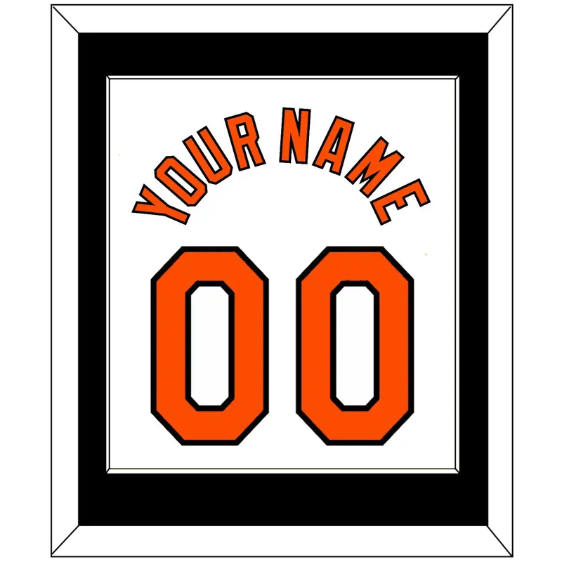 Baltimore Name & Number - Home White - Single Mat 2