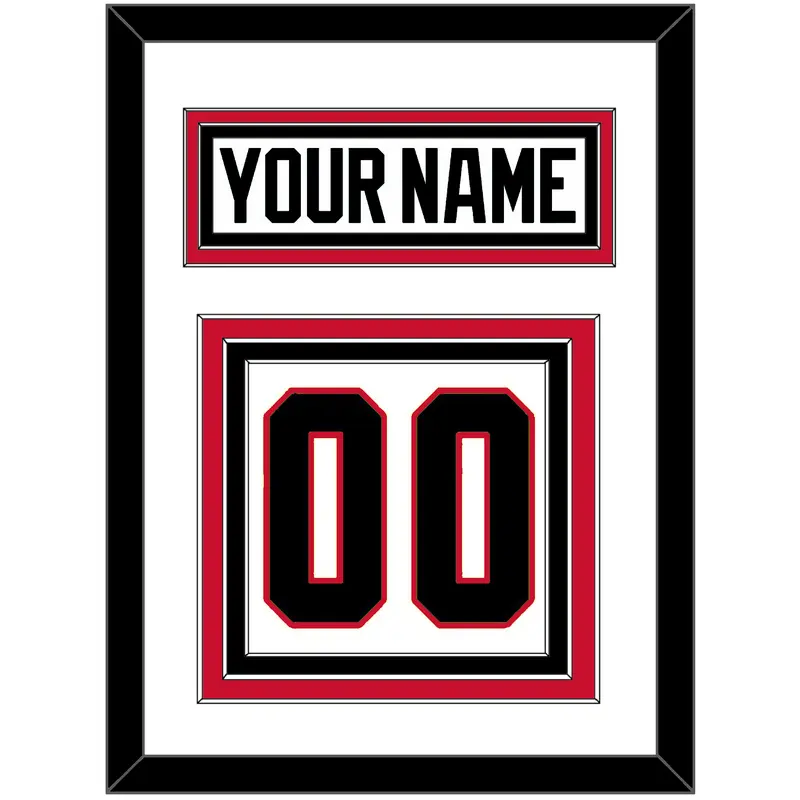 Chicago Nameplate & Number (Back) - Road White (2007-2017) - Triple Mat 1