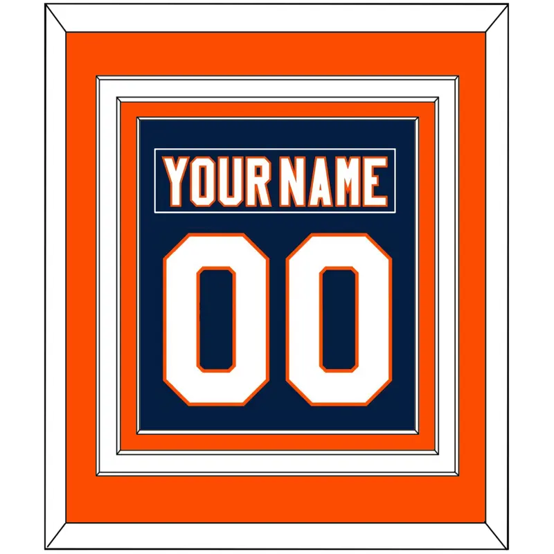 New York Nameplate & Number (Back) Combined - Home Blue (2007-2010) - Triple Mat 3
