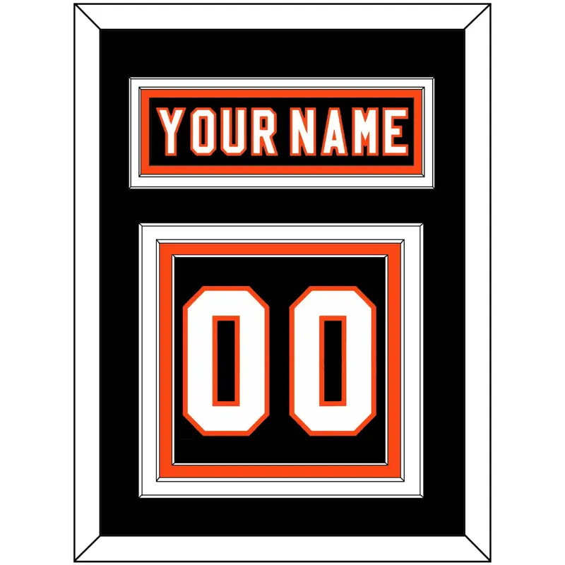 Philadelphia Nameplate & Number (Back) - Home Black (2007-2010) - Triple Mat 2