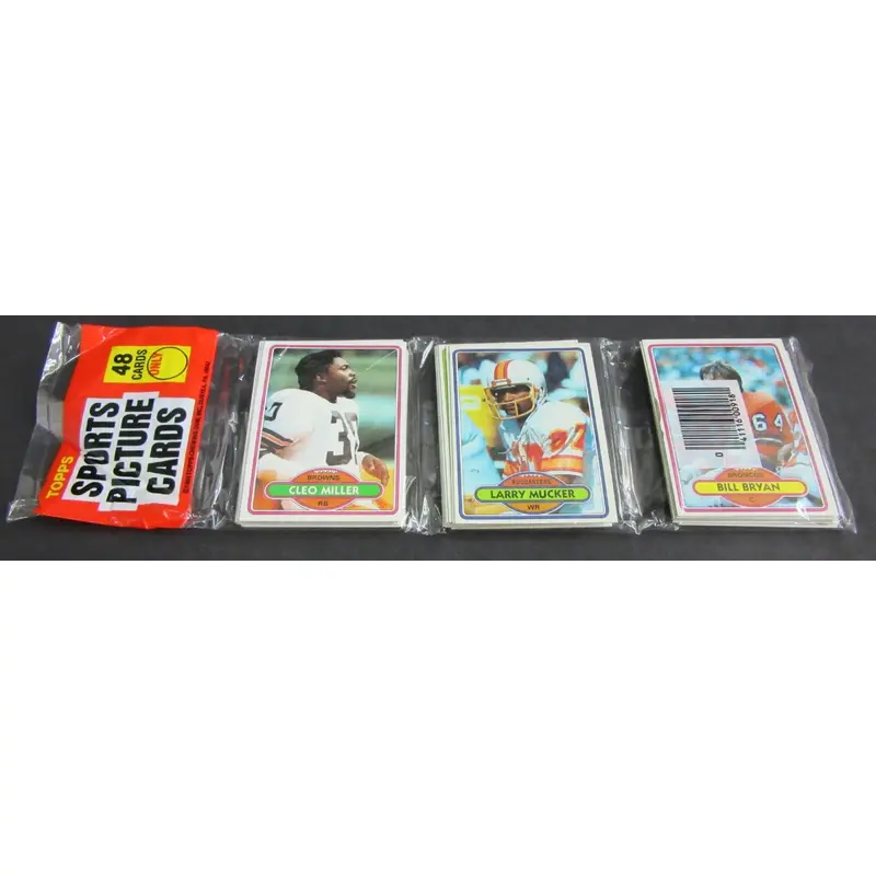 1980 Topps Football Unopened Rack Pack