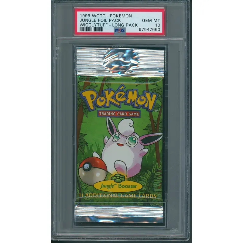 1999 WOTC Pokemon Jungle Unopened Foil Long Pack Wigglytuff PSA 10 *7660