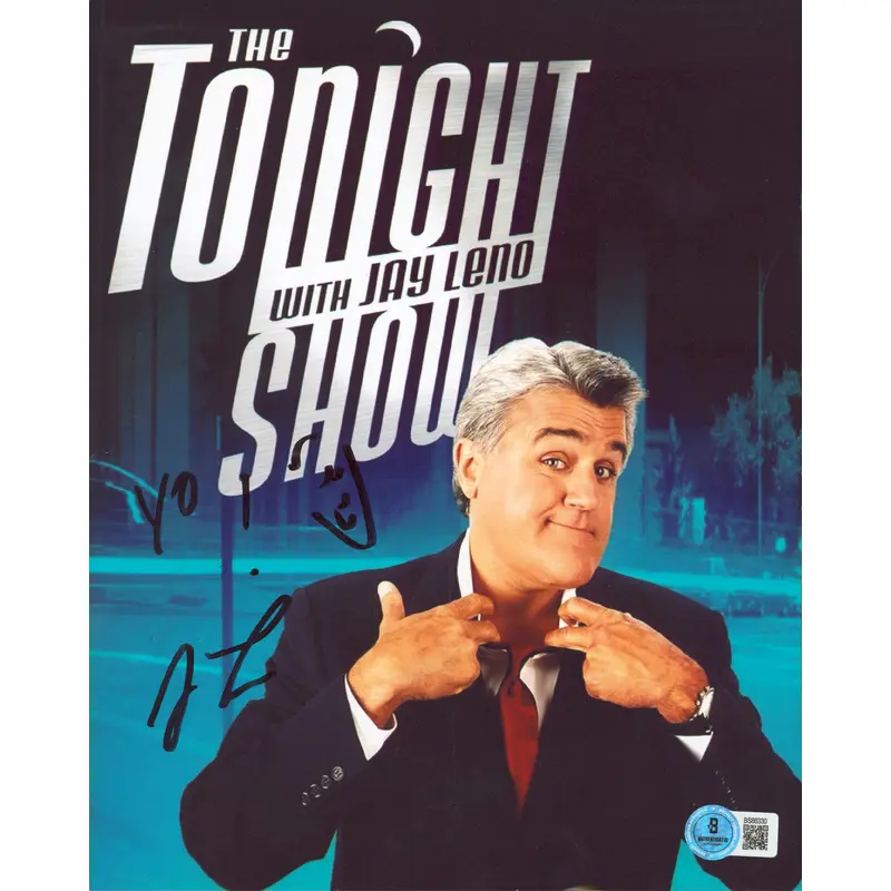 Jay Leno The Tonight Show "Yo" Authentic Signed 8x10 Vertical Photo BAS 1