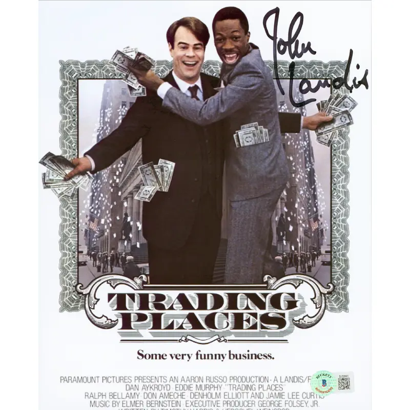 John Landis Trading Places Authentic Signed 8x10 Photo Autographed BAS #BJ32661