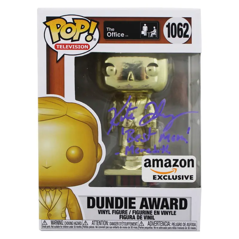 Kate Flannery "2x Insc" Signed Dundie Award #1062 Funko Pop Figure PSA/DNA Itp 1