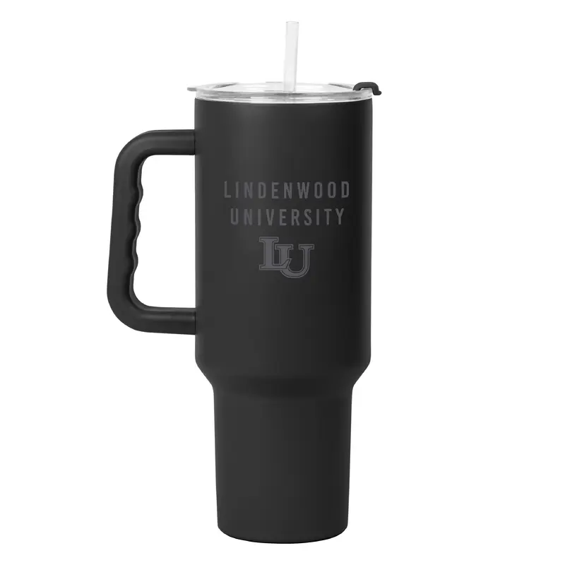 Lindenwood University 40oz Black Tonal Powder Coat Tumbler