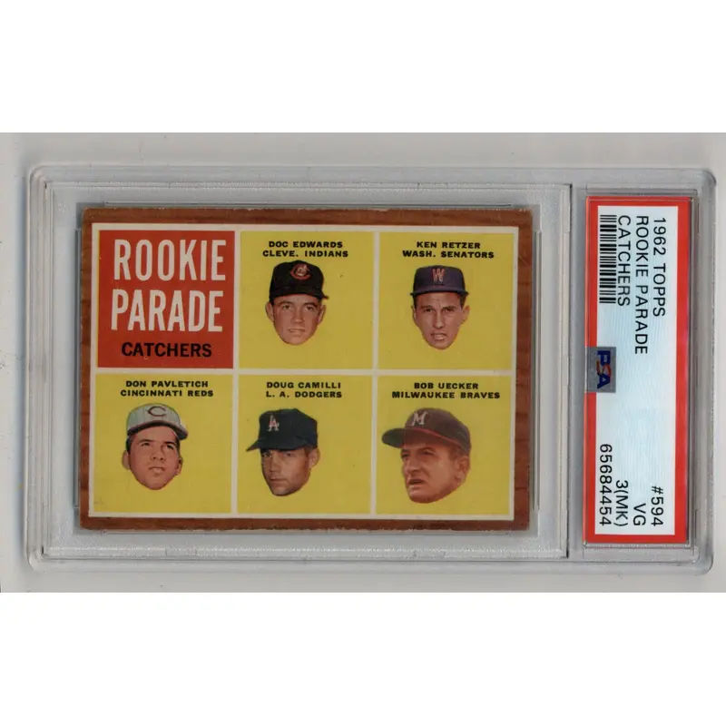 Bob Uecker 1962 Topps Rookie Parade #594 PSA 3 (MK) Very Good-Excellent 4454