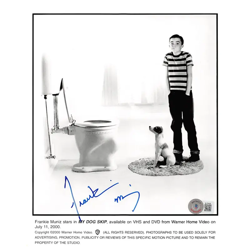Frankie Muniz My Dog Skip Authentic Signed 8x10 Photo Autographed BAS #BL76436