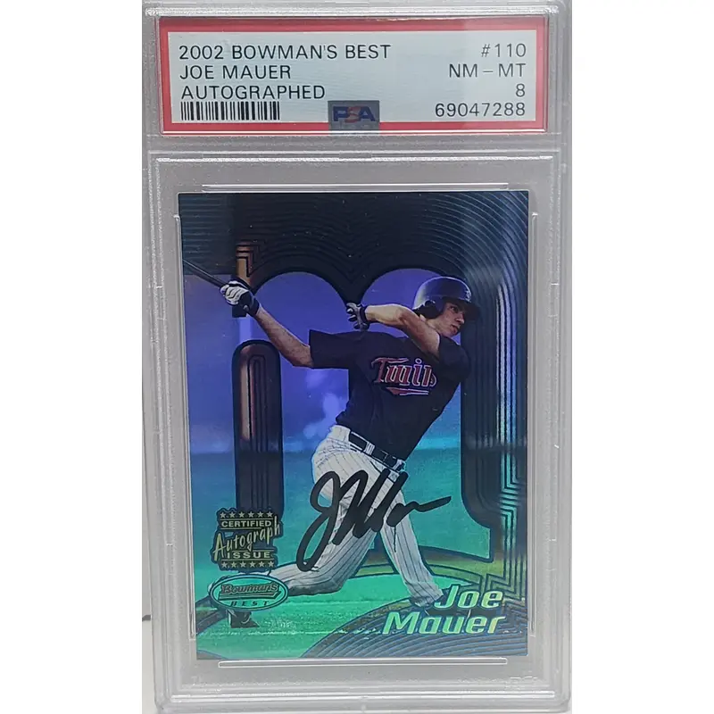 Joe Mauer 2002 Bowmans Best Rookie Auto PSA 8 Nm-Mint