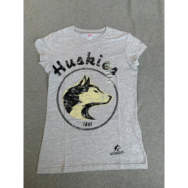 Womens UW Huskies Grey Short Sleeve