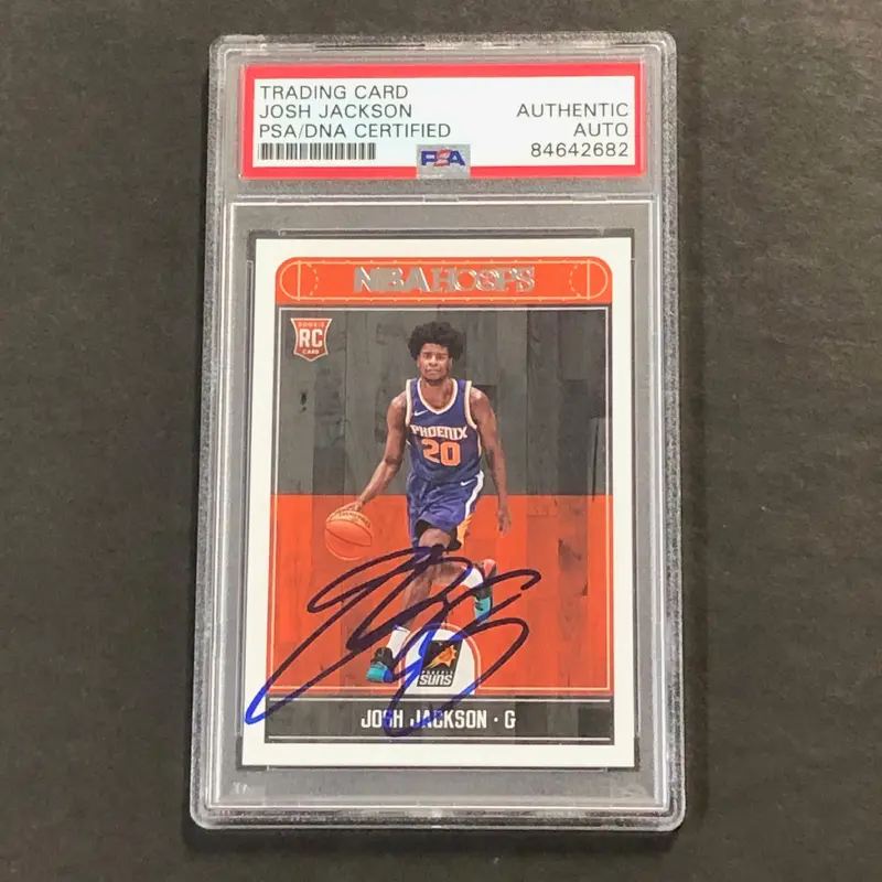 2017-18 NBA Hoops #254 Josh Jackson Signed Rookie Card AUTO PSA Slabbed RC Suns
