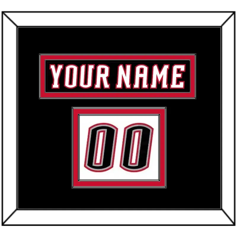 Buffalo Nameplate & Number (Shoulder) - Home White (1996-2006) - Double Mat 2