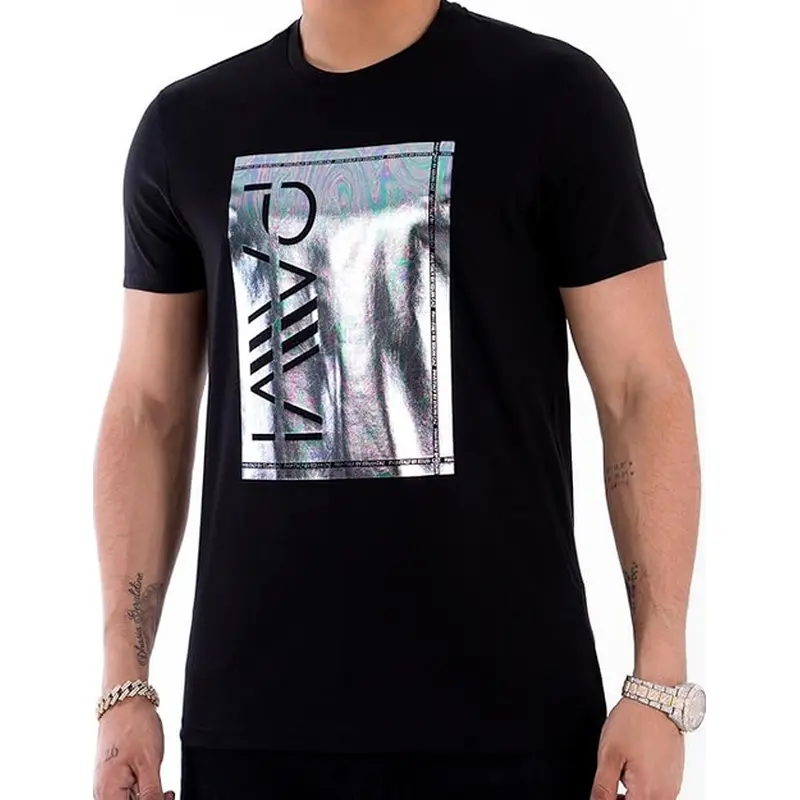 PAVI MENS T SHIRT BLACK PAVI TEE BY EDUIN CAZ 04-0418
