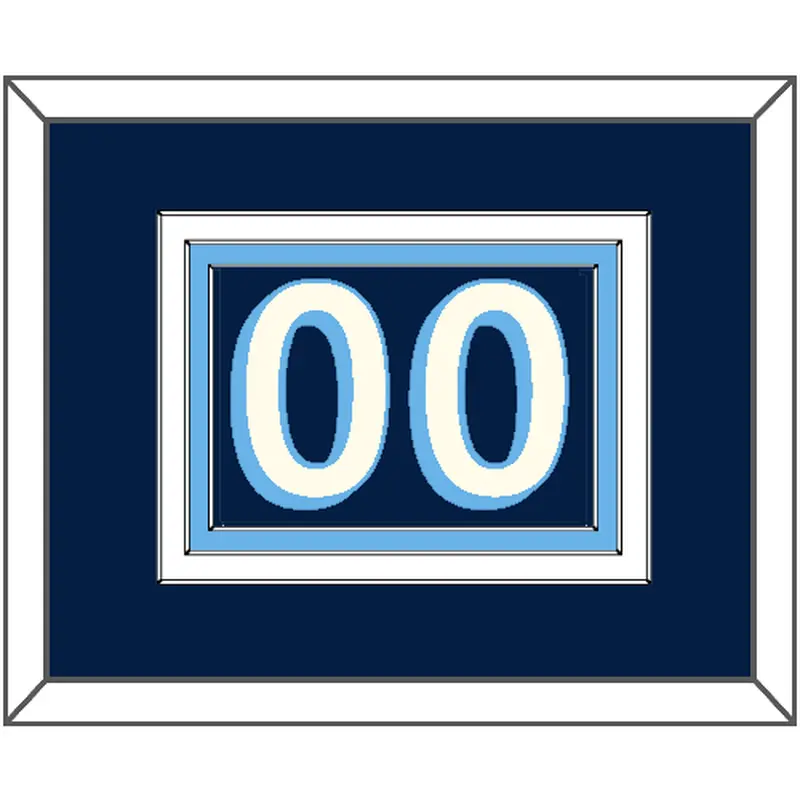 Pittsburgh Number (Back) - Alternate Navy Blue (2011-2013) - Triple Mat 2