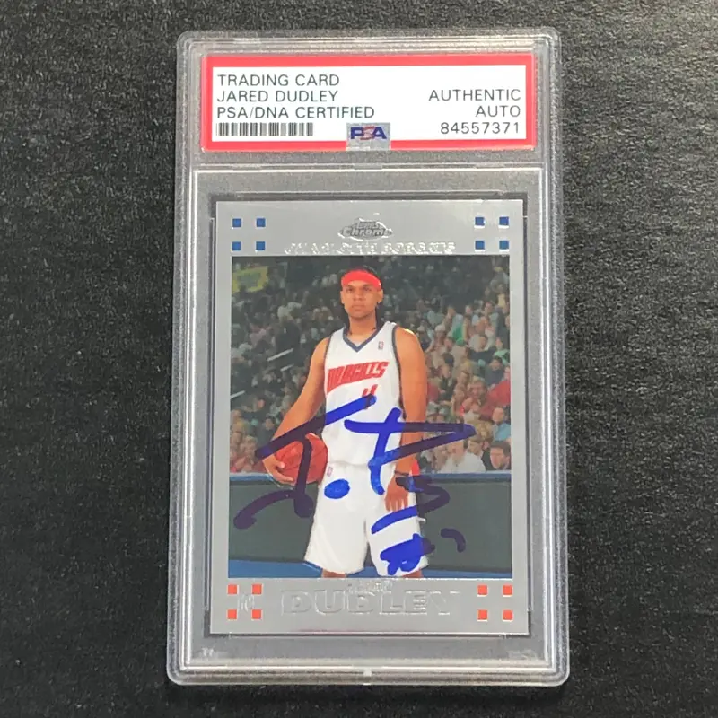 2007-08 Topps Chrome #137 Jared Dudley Signed Card AUTO PSA Slabbed Bobcats