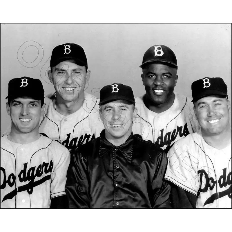 Jackie Robinson Duke Snider 8X10 Photo - 1956 Dodgers Reese Erskine Hodges - 11993