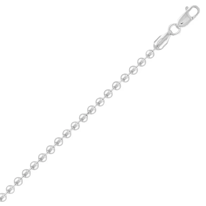 Sterling Silver 3MM Solid Bead Chain