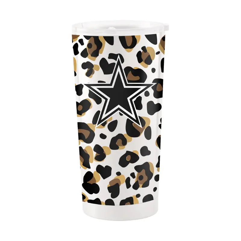 Dallas Cowboys 20oz Neutral Leopard Stainless Steel Tumbler