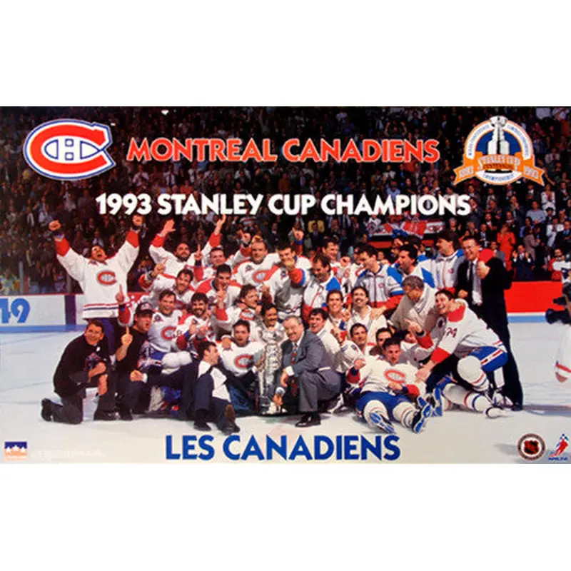 Montreal Canadiens 1993 Stanley Cup On-Ice Team Celebration Poster - Starline Inc.
