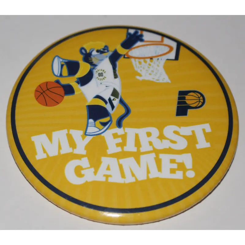 My First Game Boomer Indiana Pacers Pinback Button