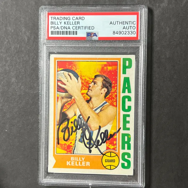 1974 Topps #201 Billy Keller Signed Card AUTO PSA Slabbed Pacers
