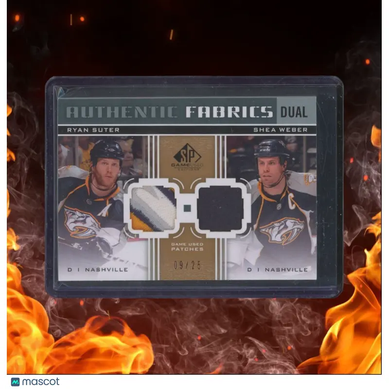 2011-12 SP Game Used Ryan Suter / Shea Weber Authentic Fabrics Dual Patches