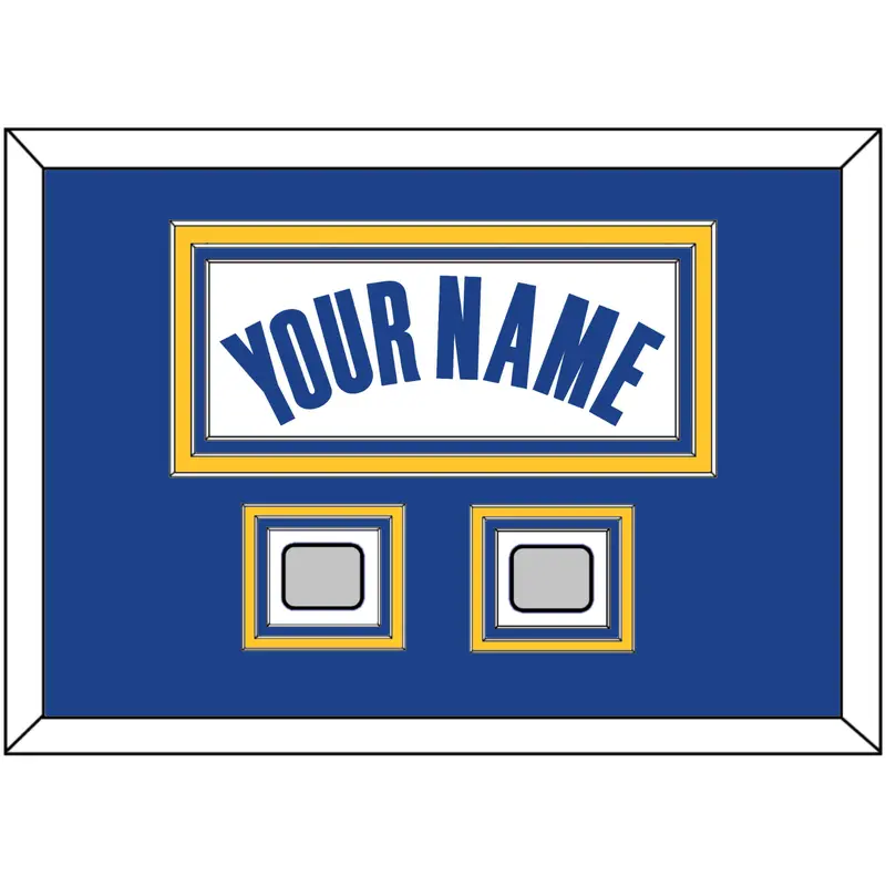Golden State Name & 2 Champions Patches - White Association - Triple Mat 3
