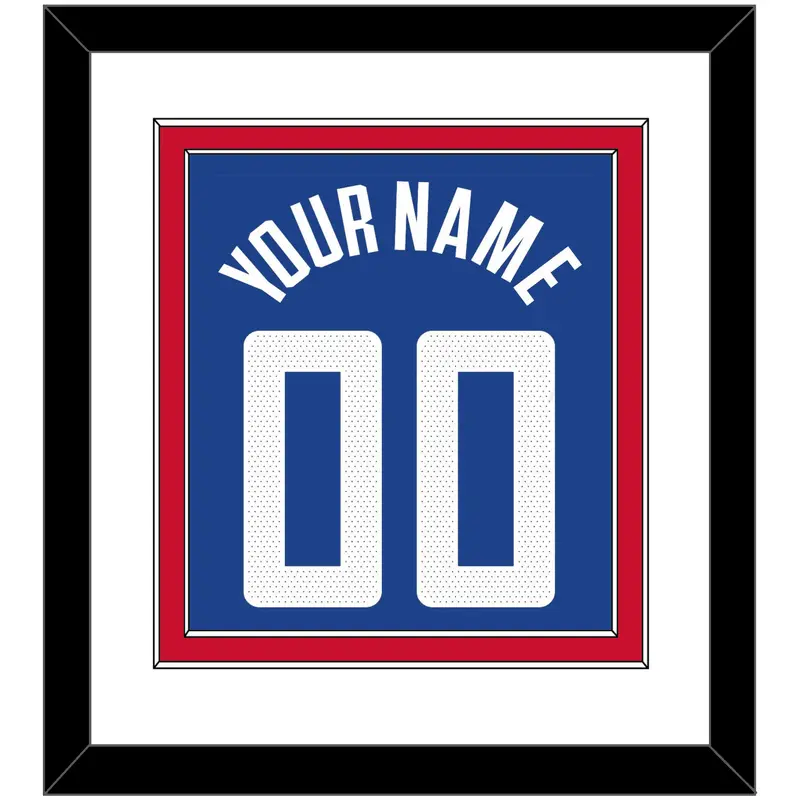 Los Angeles Name & Number - Blue Icon (2017-2024) - Double Mat 1