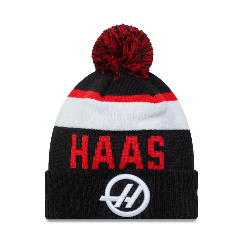 MoneyGram Haas F1 Black Sport Knit Beanie Hat