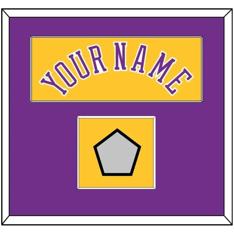Los Angeles Name & Trophy Patch - Home Yellow (1978-1997) - Single Mat 2