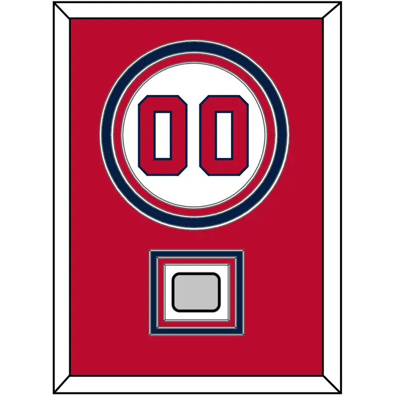 Washington Number & World Series Champions Patch - Home White - Triple Mat 2