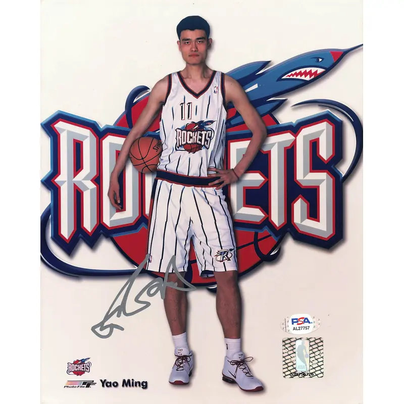 Yao Ming Signed 8x10 Photo PSA/DNA Houston Rockets Autographed